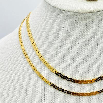 Vintage McGregor Gold Tone Watch with Gold Plated Chain Necklaces