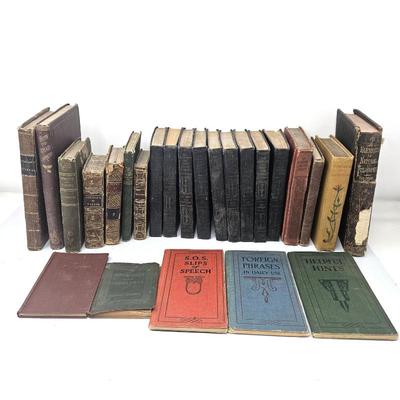 - Assorted Antique Books Including 9 of the 10 "World's Best 100 Short Stories" 1920's Series