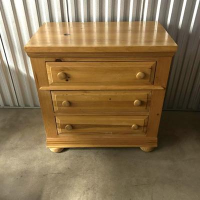 Small Solid Pine Chest of Drawers with Additional Pine Table