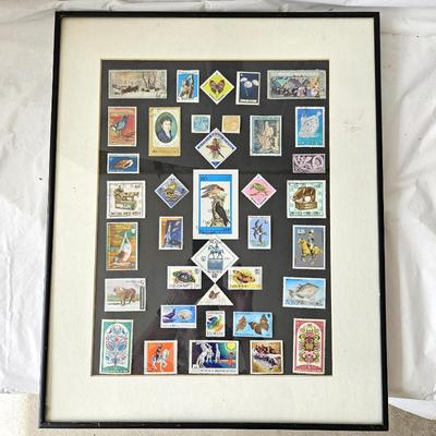  Old Framed Stamp Collection for Display. - 16.5" x 20" Framed