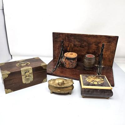  Jewelry, Music and Trinket Boxes- Fun Bank, Secret Trunk, Antique Shelf…