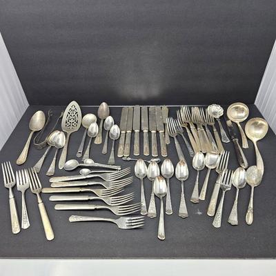 Assorted Silver Plated Flatware and Serving Pieces
