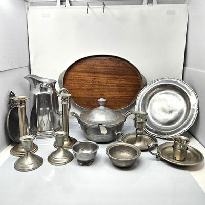 - Assortment of Wilton Brand Cast Aluminum and Pewter Items