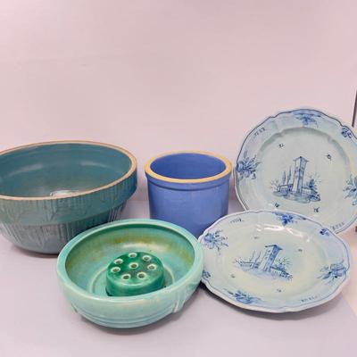 Vintage Pottery Collection - Flower Pots/Bowls , Weller Flower Frog, and more