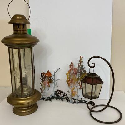 Mixed Metals Lantern And Wall Decor 