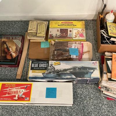 USS Lexington Blue Ghost Model Kit, Models, Woodworking Kits, & Patterns