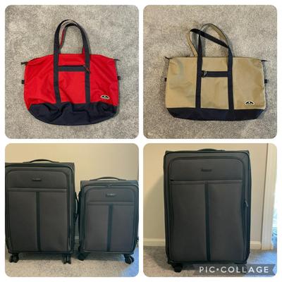 Samsonite 3pc Rolling Luggage Set & 2 Totes