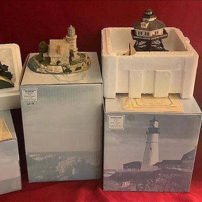 Harbour Lights Resin Lighthouses Lot