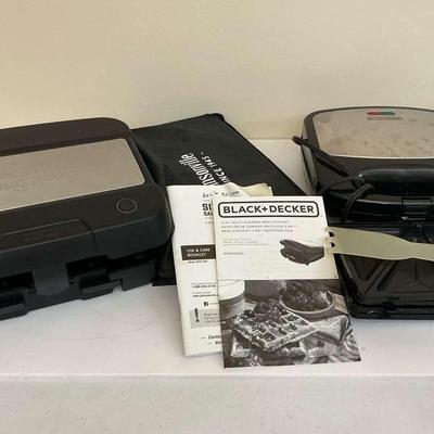 Johnsonville Sausage Grill And Black & Decker Waffle Maker 