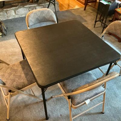 Cosco Card Table With 4 Folding Chairs 