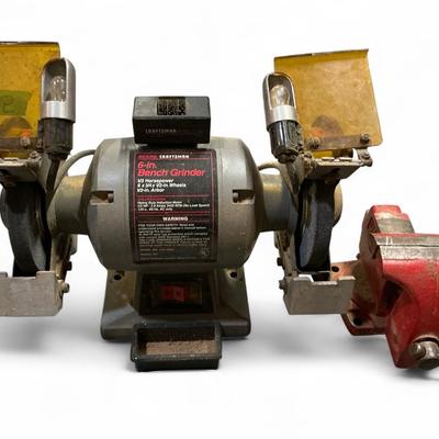 Craftsman 6 Inch Bench Grinder + Vise 
