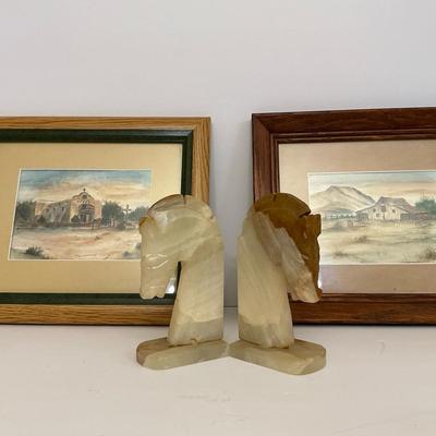 Donna J Goodman Southwest Art With Stone Bookends 