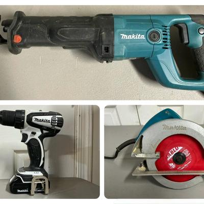 Makita Power Tools - Drill, Reciprocating Saw, Circular Saw 