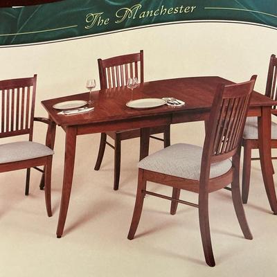 Keystone Classic Amish Made Manchester Table With 6 Chairs In Cherry 