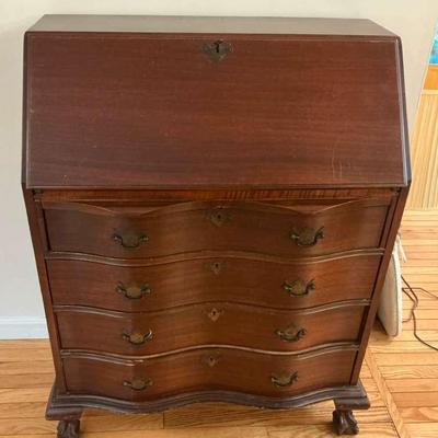 Serpentine Front Secretary From Monitor Furniture 