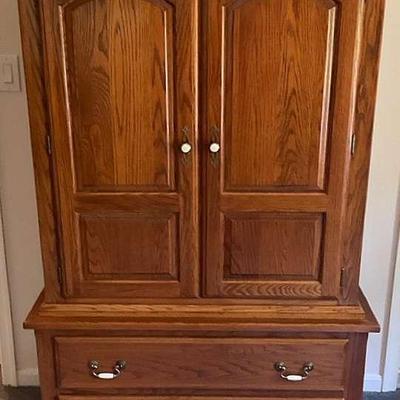 Nathan Hale Tall Solid Wood Garment Dresser
