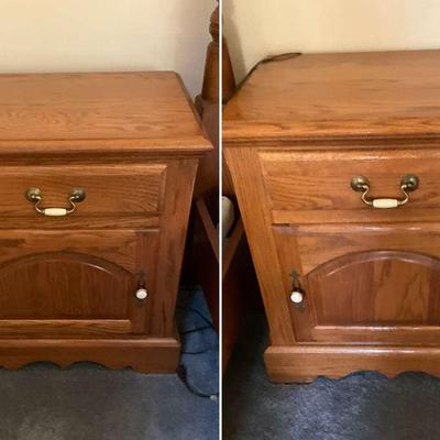 Pair Of Solid Wood Nightstands Nathan Hale