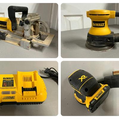 DeWalt Plate Joiner, Palm Sanders + Sanding Disks 