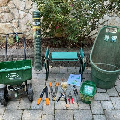 Garden Fence, Spreader, Tools, Bench, Multi-Purpose Cart