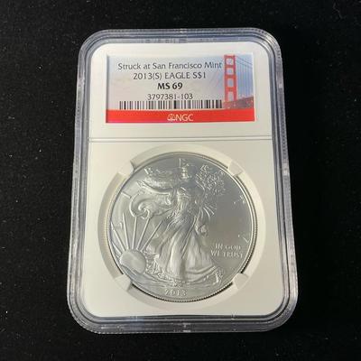 2013-S NGC MS69 American Silver Eagle (MMC96)