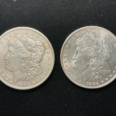 1904-P, 1904-O Morgan Silver Dollars (MMC165)