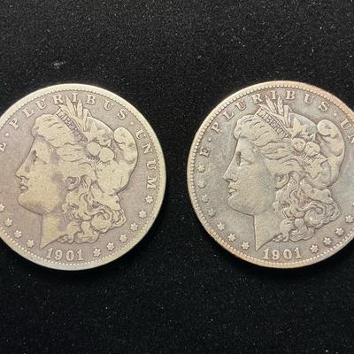 1901-O, 1901-S Morgan Silver Dollars (MMC159)