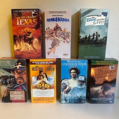 7 Historical VHS Titles – Civil War, Westerns & Epic Dramas (Double & Single Tapes)