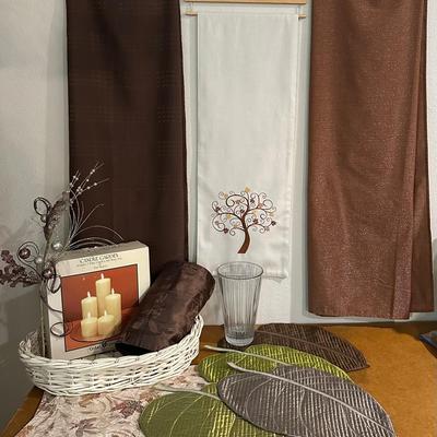 Fall Home Decor Bundle – Table Covers, Placemats, Candle Set & More