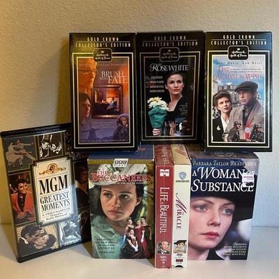 8 VHS Tapes – Hallmark Hall of Fame, BBC Dramas & Classic Movie Stories