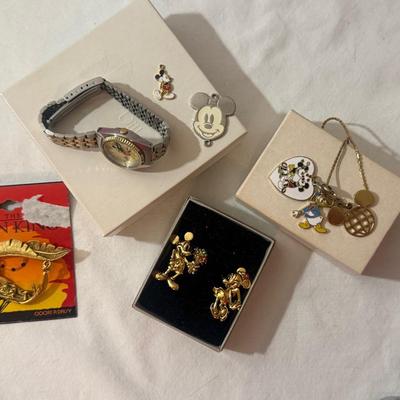 Vintage Disney Jewelry & Watch Lot – Mickey, Donald, Lion King