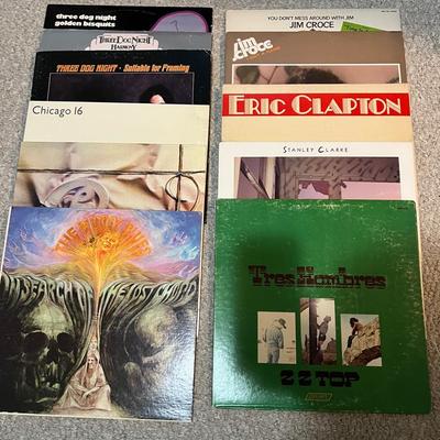 Clapton, 3 Dog Night, Chicago, Croce, Moody Blues And More 11 Item Vintage Vinyl Lot