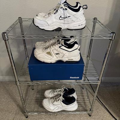 Men’s Athletic Sneaker Lot-Nike Air Monarch & Reebok Trainers (3 Pairs, Size 10.5