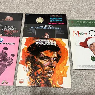 Vinyl Elvis, Sinatra, Tom Jones, Christmas Music ETC Lot Of 8 Items