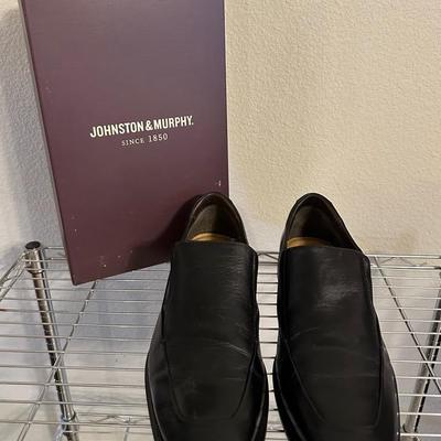 Johnston & Murphy Tilden Slip-On Dress Shoes – Black Calfskin, Size 10.5 M, Brand New w/ Box