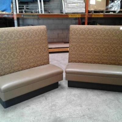 Breakfast booth high back seat and. back brownish color, great for nook breakfast room