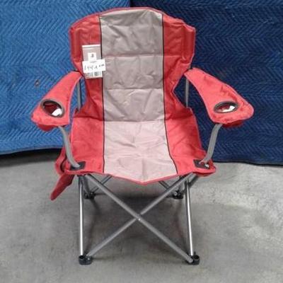Brand New Camping/Picnick Canvas  Folding Chair steel frame with matching two color canvas fabric with cup holders