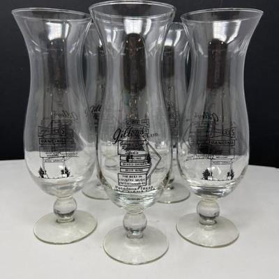 Seven Gilley's Drinking Glasses