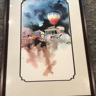 Framed Lithograph Western Art Print – Mesquite TX Centennial 1987