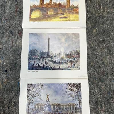 3 London Scene Landmark Prints – Artists Hawker & Moss