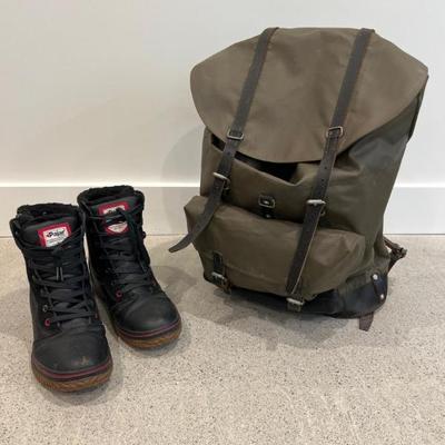 Vintage Hiking Backpack & Pajar Winter Boots – Size 11-11.5