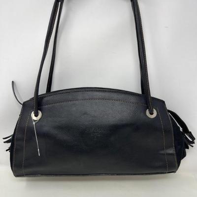 Designer-Inspired Black Handbag – Prada Logo Made in China