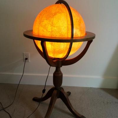 Replogle 16" Lighted Heirloom Globe w/ Claw Feet & Wood Stand