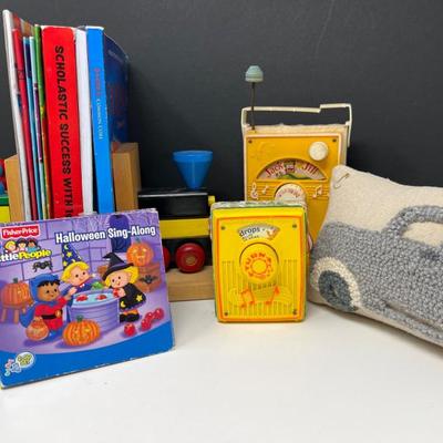 Vintage Fisher-Price Toys, Kids Books, Montgomery Train Bookends