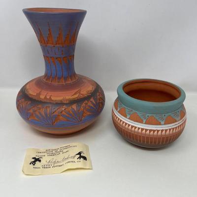 Signed Native American Pottery by Yazzie & Rockwell