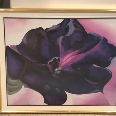 Georgia O'keefe Style Purple Petunia Print