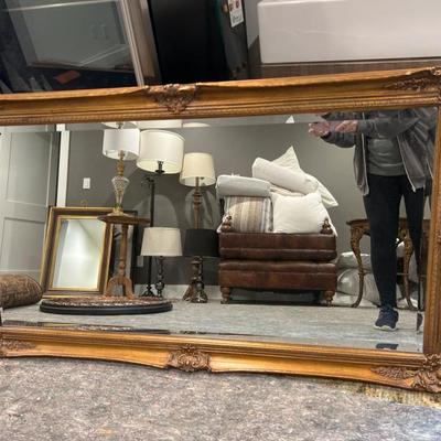 Gold Gilt Ornate Estate Wall Mirror – 54x30”, Custom Framed in Seattle