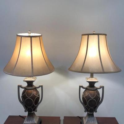 Pair Neoclassical Revival Urn-Style Table Lamps