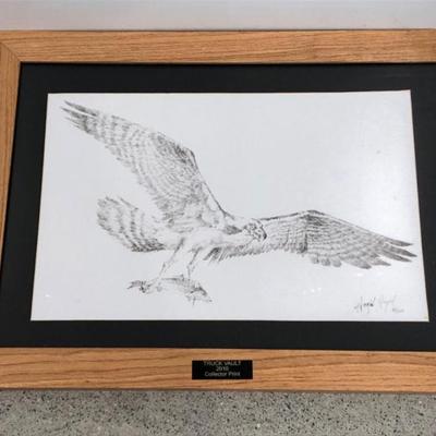 Framed Osprey Lithograph – Signed & Numbered 40/200 Collector Print