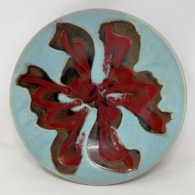 Patten Signed Studio Pottery Wall Hung Art Bowl