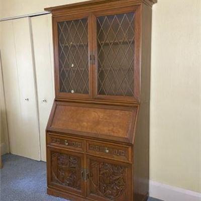 Ricardo Lynn & Co. Secretary Desk W/Display Cabinet .jpg